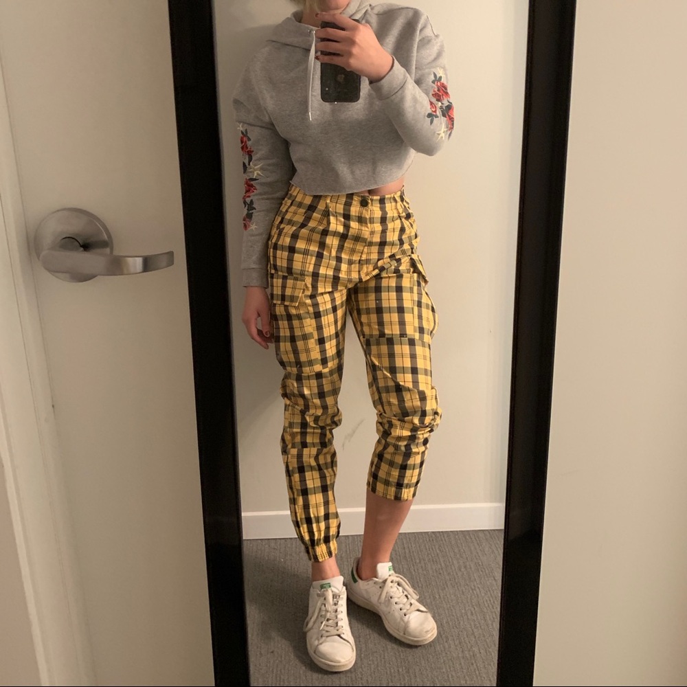 Yellow Chckered Pants